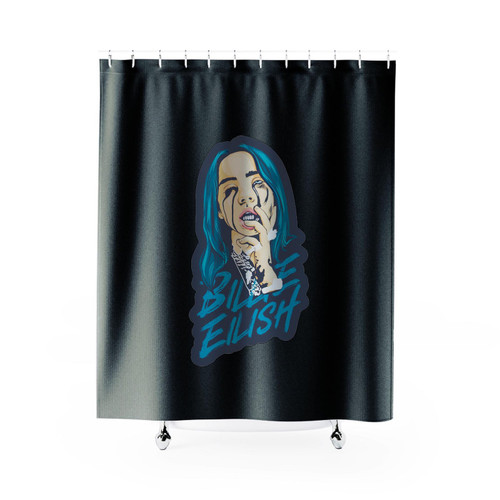 Billie Eilish Crying Shower Curtain
