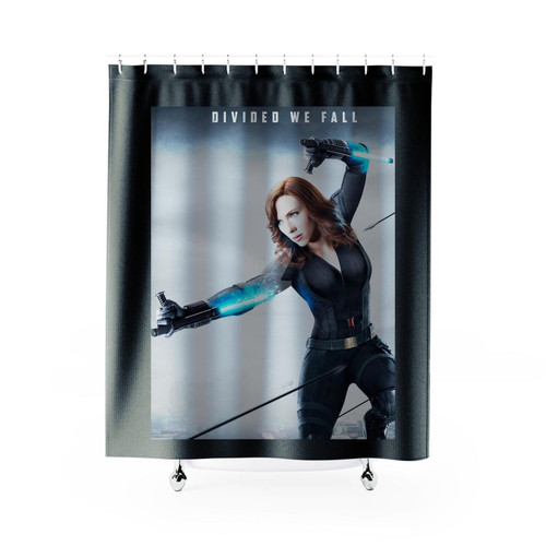 Black Widow Divided We Fall Shower Curtain