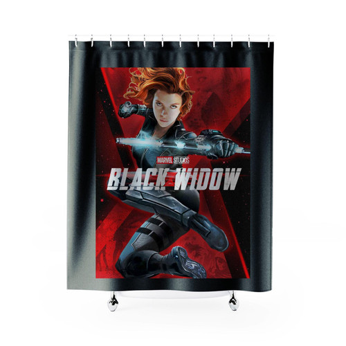 Black Widow Marvel Shower Curtain