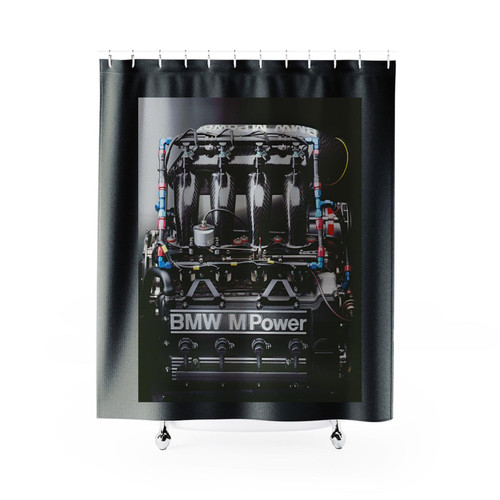 Bmw M3 M Power Engine Shower Curtain