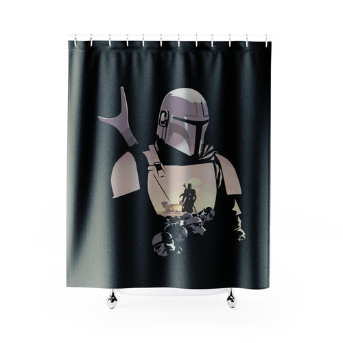 Bounty Hunter Silhouette Shower Curtain