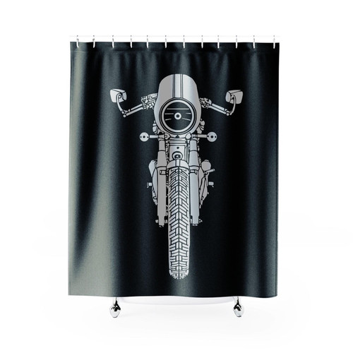 British Engineered Modern Cafe Racer 900Cc Shower Curtain