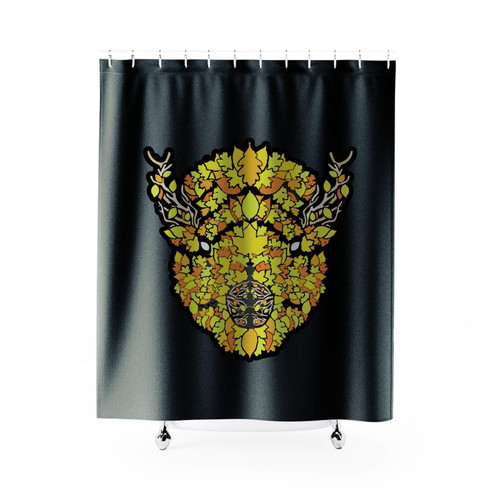 Buffalo Fall Leaves Shower Curtain