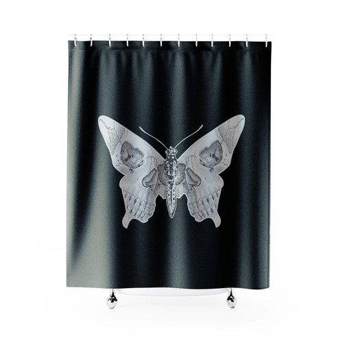 Butterfly Skull Shower Curtain