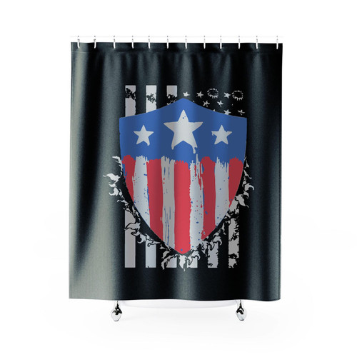 Captain America Marvel Shower Curtain