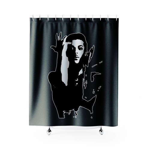 Cherry Moon Silhouette Shower Curtain