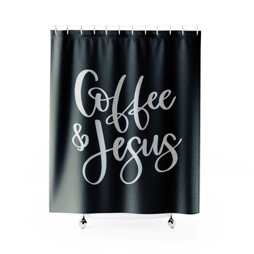 Coffee And Jesus Shower Curtain