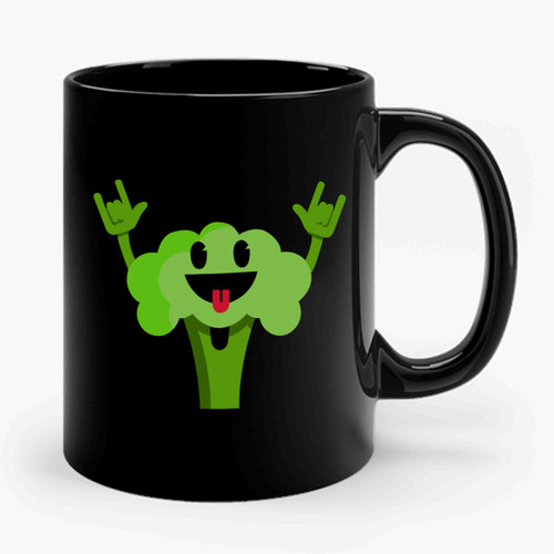Dancing Broccoli Ceramic Mug