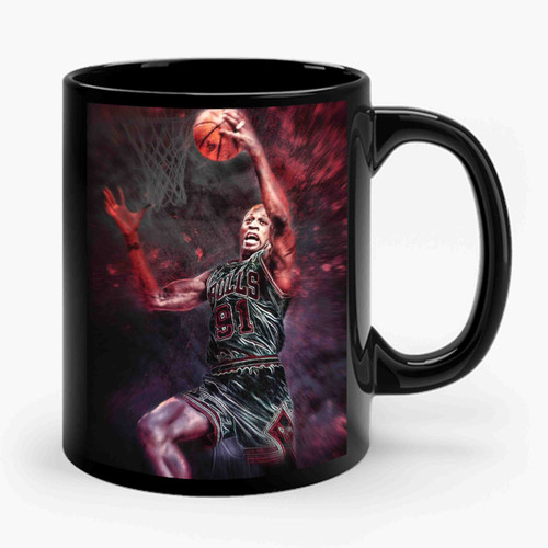 Dennis Rodman Bulls 91 Ceramic Mug