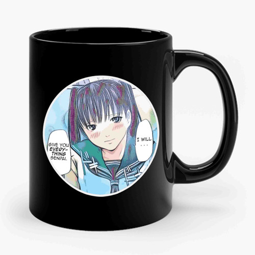 Everything Senpai Ahegao Anime Ceramic Mug