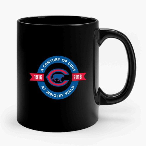 A Century Of Cubs At Wrigley Field Cubs New Logo Celebrates 100 Years Ceramic Mug