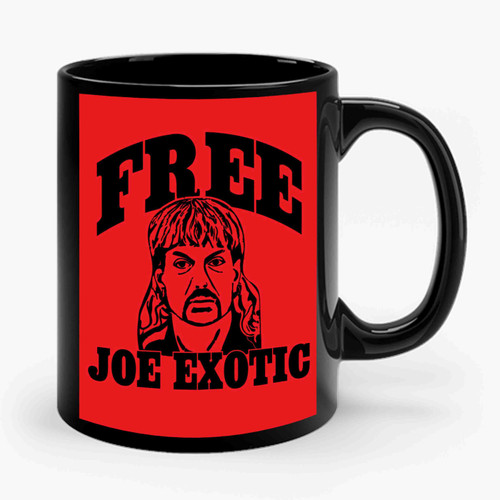 Free Joe Exotic Shirt Tiger King Documentary Carole Baskin Big Cat Ceramic Mug