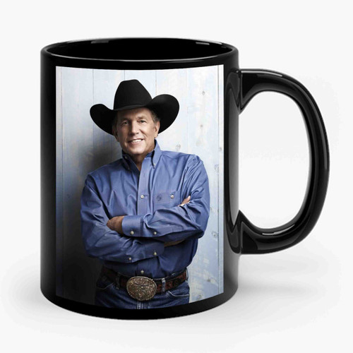 George Strait Face Art Ceramic Mug