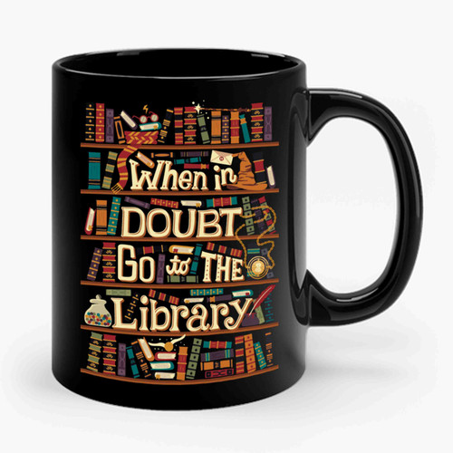 Go To The Library Ceramic Mug