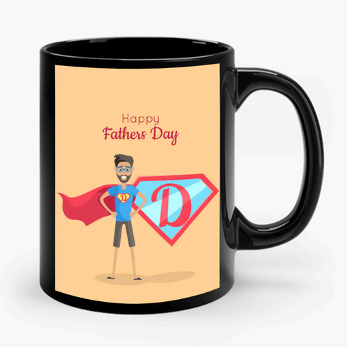 happy fathers day daddy super hero Ceramic Mug