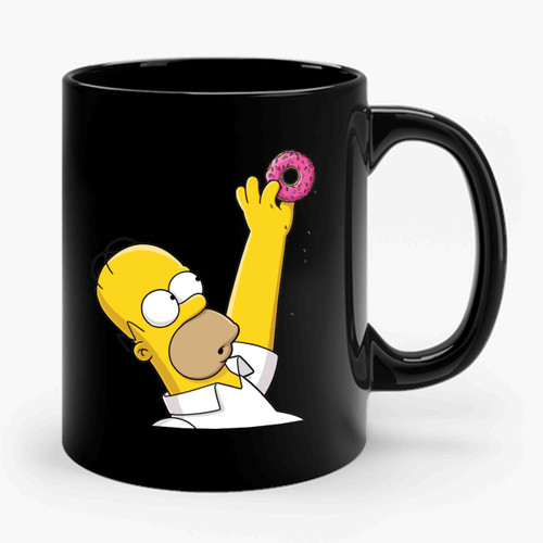 Homer Simpson And The Donut Ceramic Mug