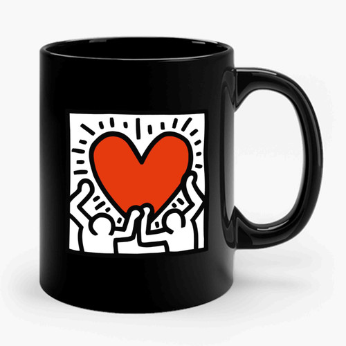 Keith Haring Heart Ceramic Mug