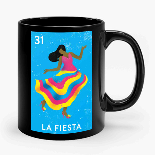 La Fiesta Mexican Loteria Bingo Card Ceramic Mug