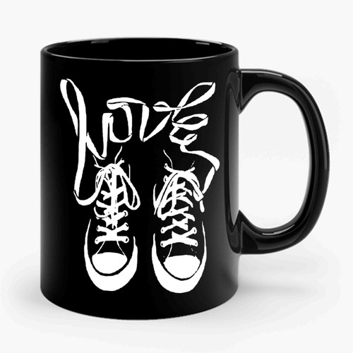 Laces Spelling Love Ceramic Mug