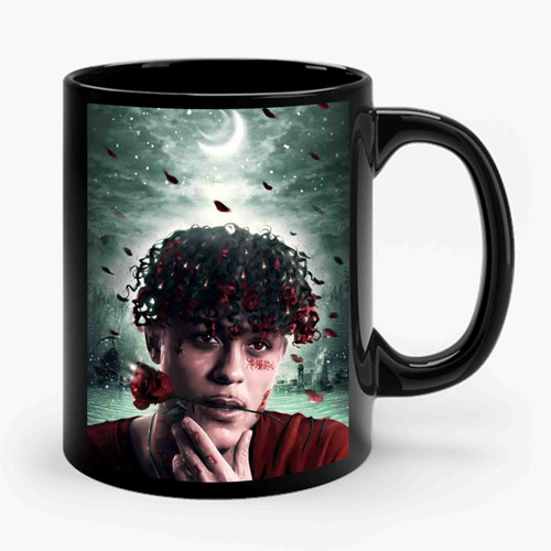 Lil Skies With Red Roses Ceramic Mug