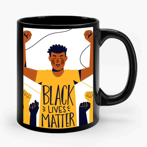 Man Supporting The Black Lives Matter Ceramic Mug