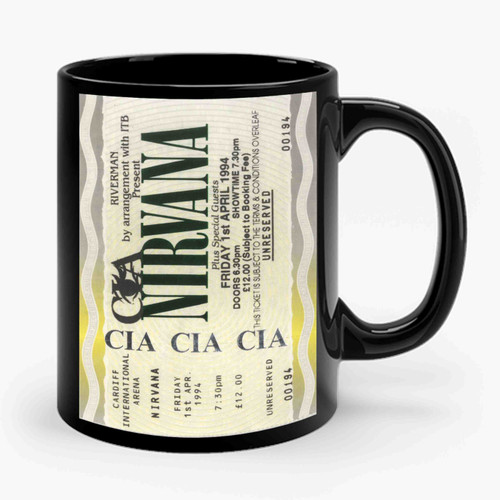 Nirvana Concert Ticket 2 Ceramic Mug