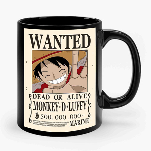 Pirates Wanted Monkey D Luffy Ceramic Mug