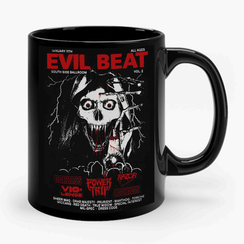 power trip evil beat 2 Ceramic Mug