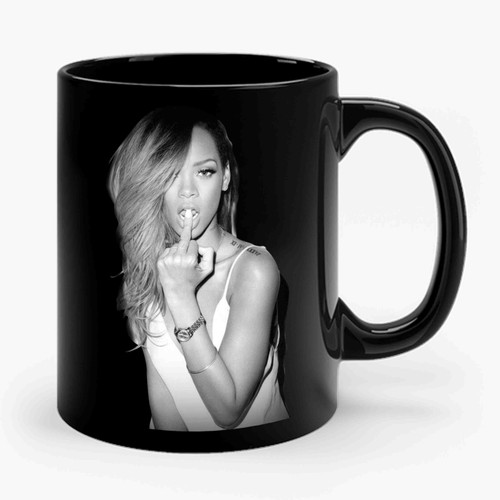 Rihanna Middle Finger Ceramic Mug