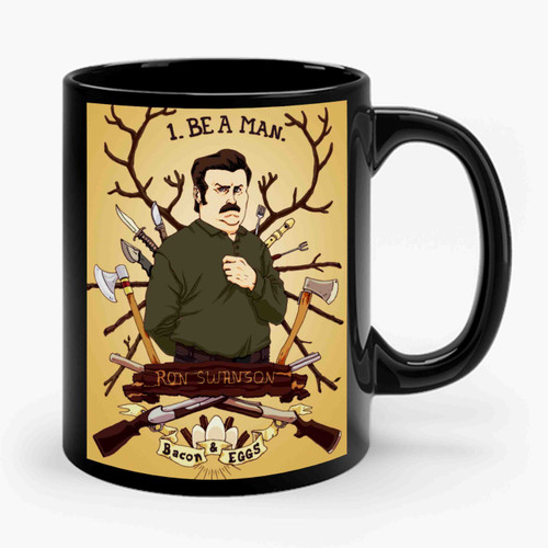 Ron Swanson's Bacon & Eggs Ceramic Mug
