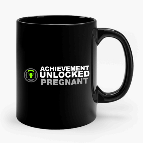 Achievement Unlocked New Baby Surprise Announcement Pregnant New Dad Ceramic Mug