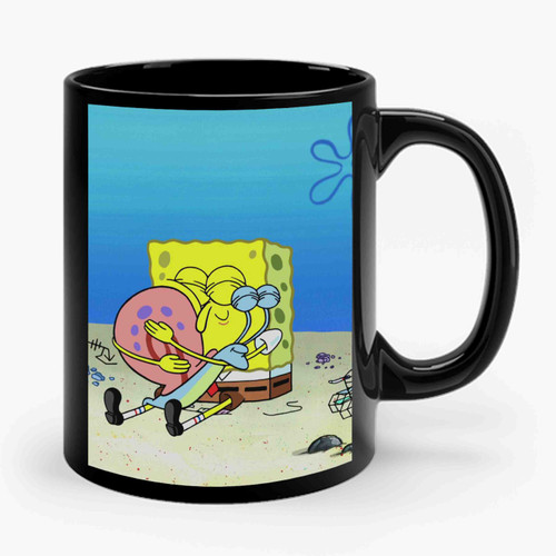 Spongebob Hugging Gary Ceramic Mug