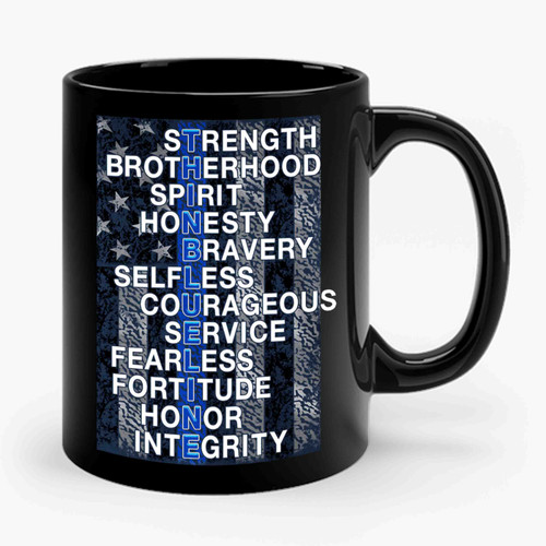 thin blue line strength Ceramic Mug