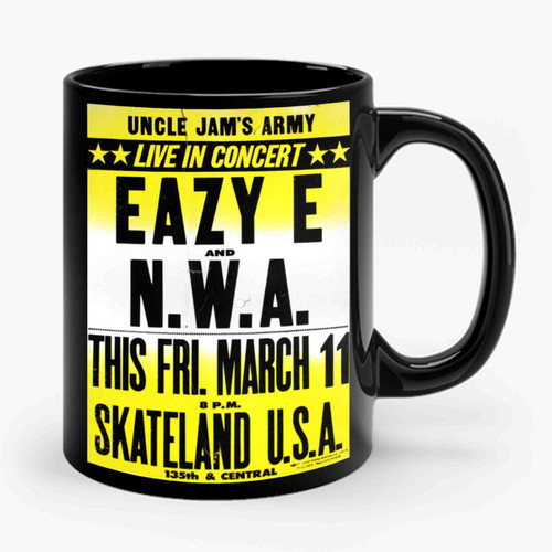 Uncle Jams Army Eazy and N W A 1988 Skateland Concert Ceramic Mug