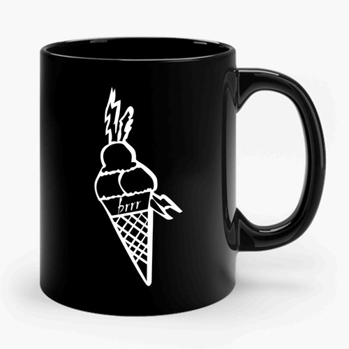 Ice Cream Cone Face Tattoo Ceramic Mug