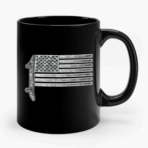 Usa Skateboard Flag Ceramic Mug