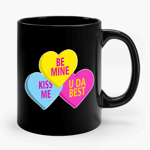 Valentine Candy Hearts Ceramic Mug