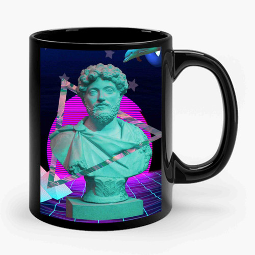 Vaporwave Aesthetic Marcus Ceramic Mug