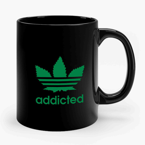 addicted marijuana logo 1 Ceramic Mug
