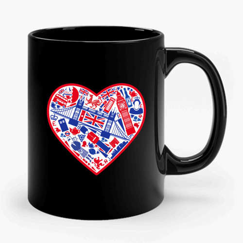 british at heart love Ceramic Mug