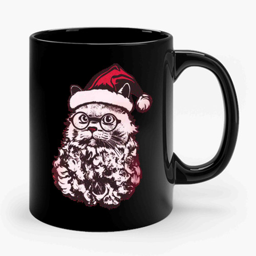 cat santa ugly funny christmas Ceramic Mug