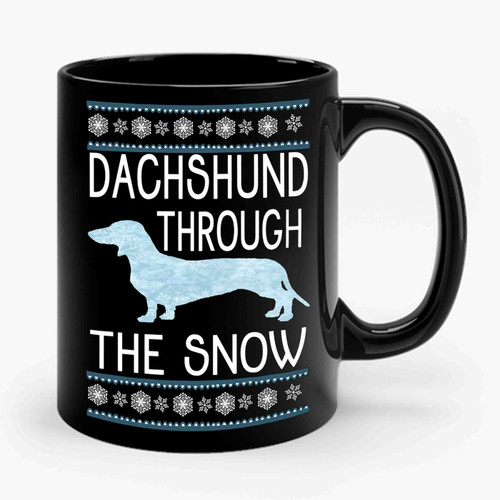dachshund through the snow Ceramic Mug