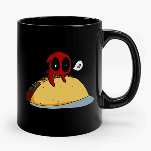 deadpool and tacos loves so much Ceramic Mug