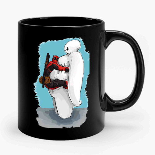 deadpool hugging baymax big hero 6 Ceramic Mug