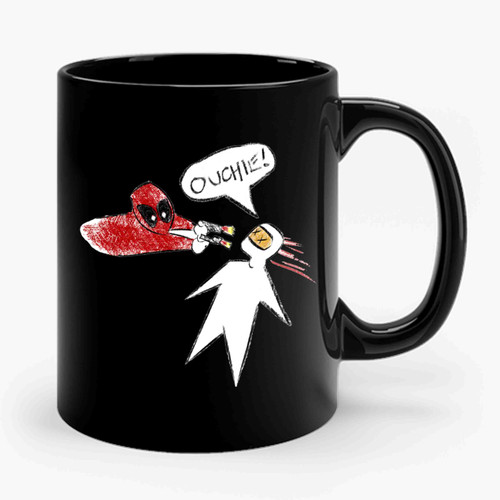 deadpool movie ouchie drawing funny Ceramic Mug