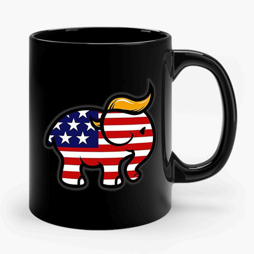 donald trump republican elephant logo ivory ella Ceramic Mug