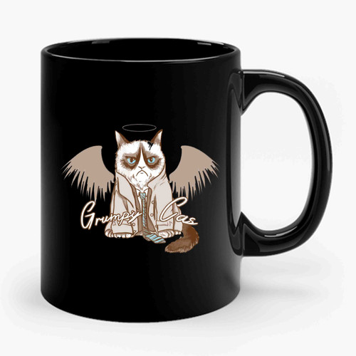 grumpy cas Ceramic Mug