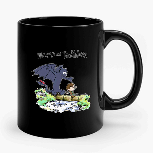 hiccup and toothless calvin and hobbes Ceramic Mug