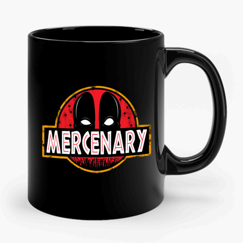 mercenary park deadpoll jurassic park parody Ceramic Mug