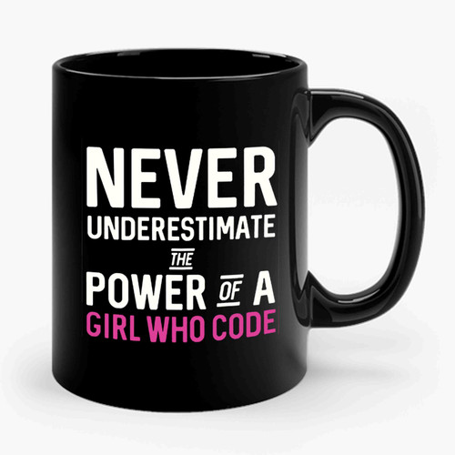 never understimate girl who code Ceramic Mug